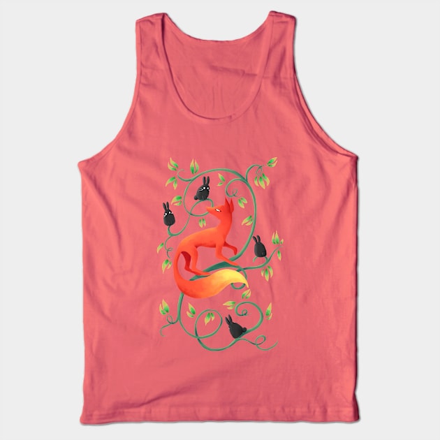 Bunnies and a Fox Tank Top by Freeminds